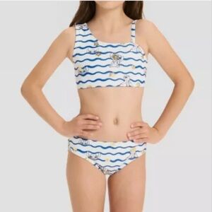 Girls' One Shoulder Stitch Bikini The Disney by Cat & Jack™  XL 14